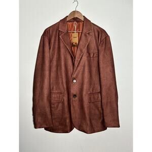 Men's Manly Maroon/Brown Blazer Size Large Timeless